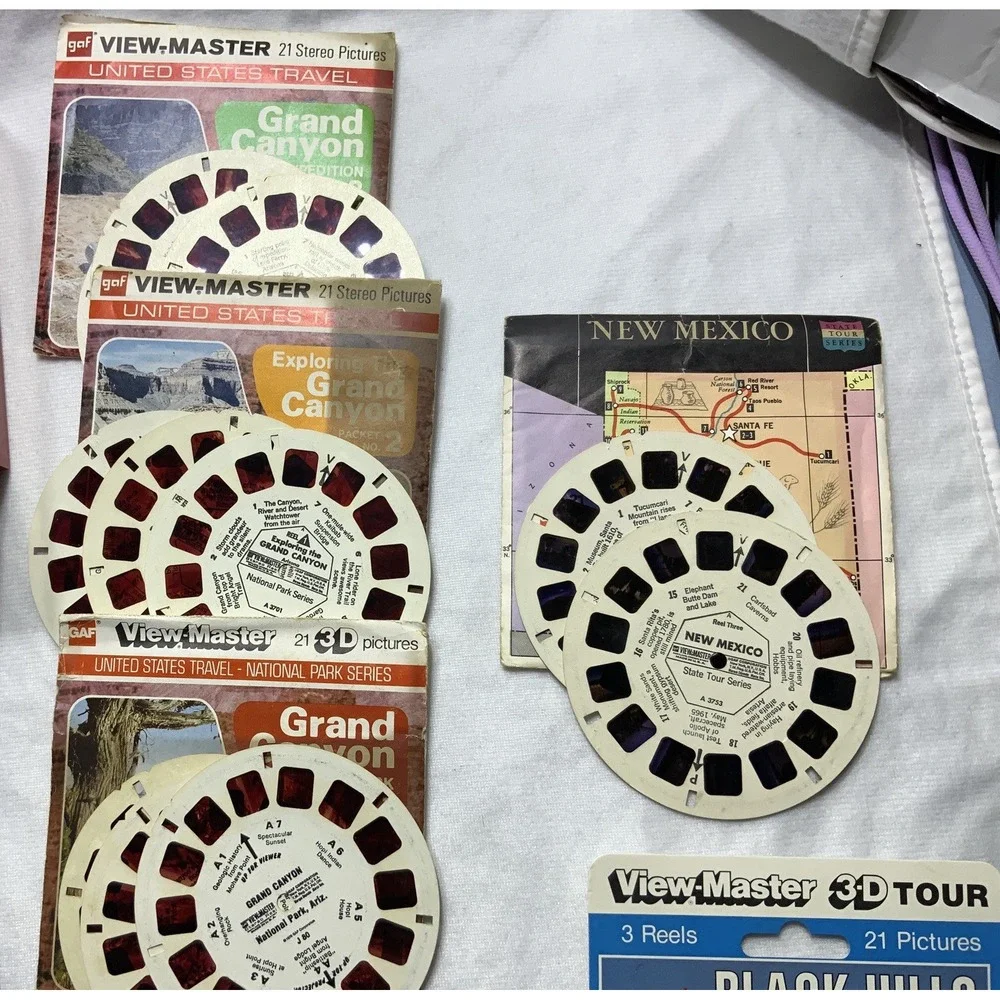 View-Master 1960 Viewer & Library Chest-Case With 72 Reels -National‎ Parks